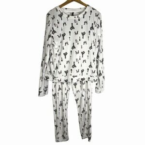 Jaclyn Intimates Cozy Velvety 2 Piece Wine Themed Pajama Set Women's XL